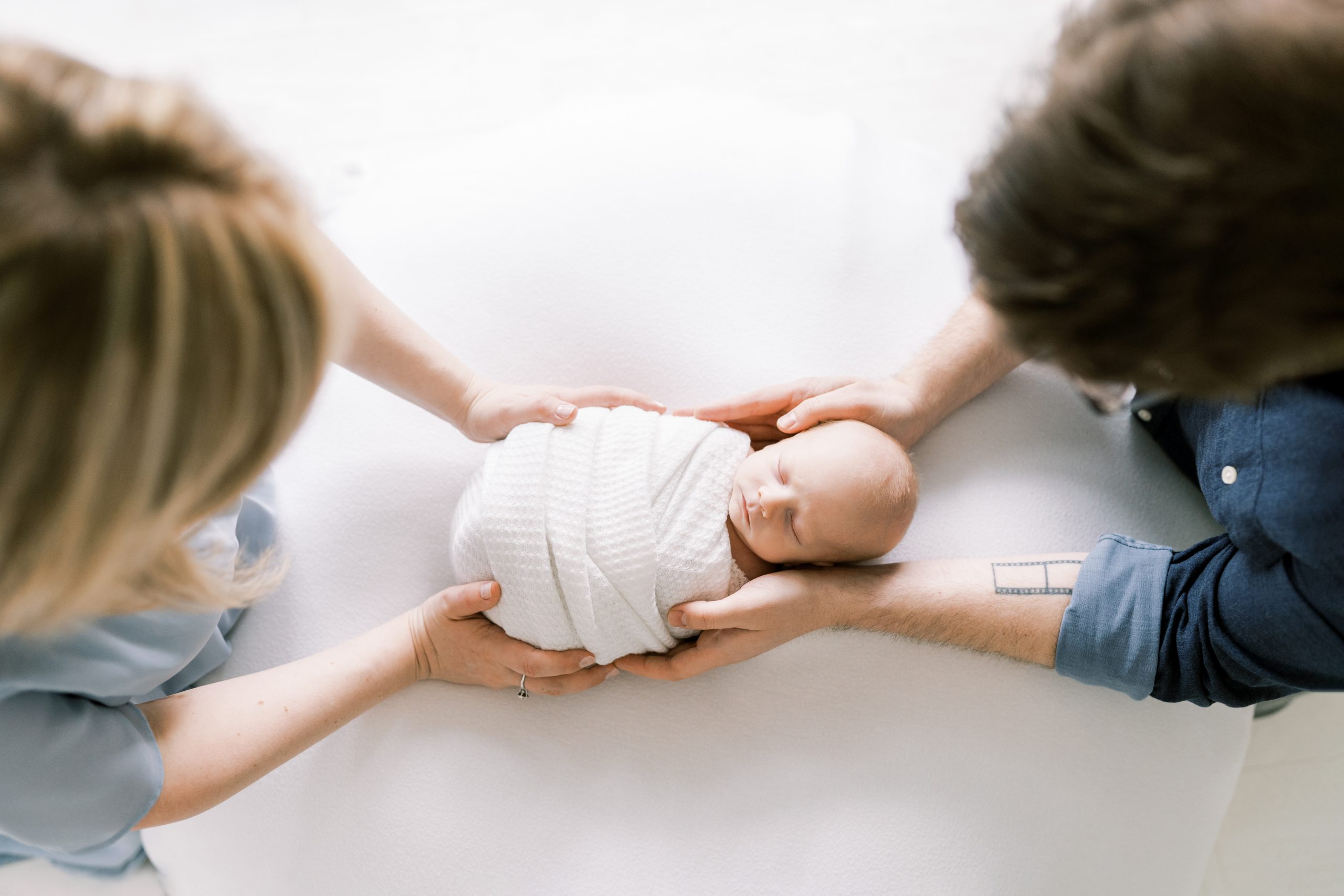 Simple studio lifestyle newborn session in Atlanta Georgia