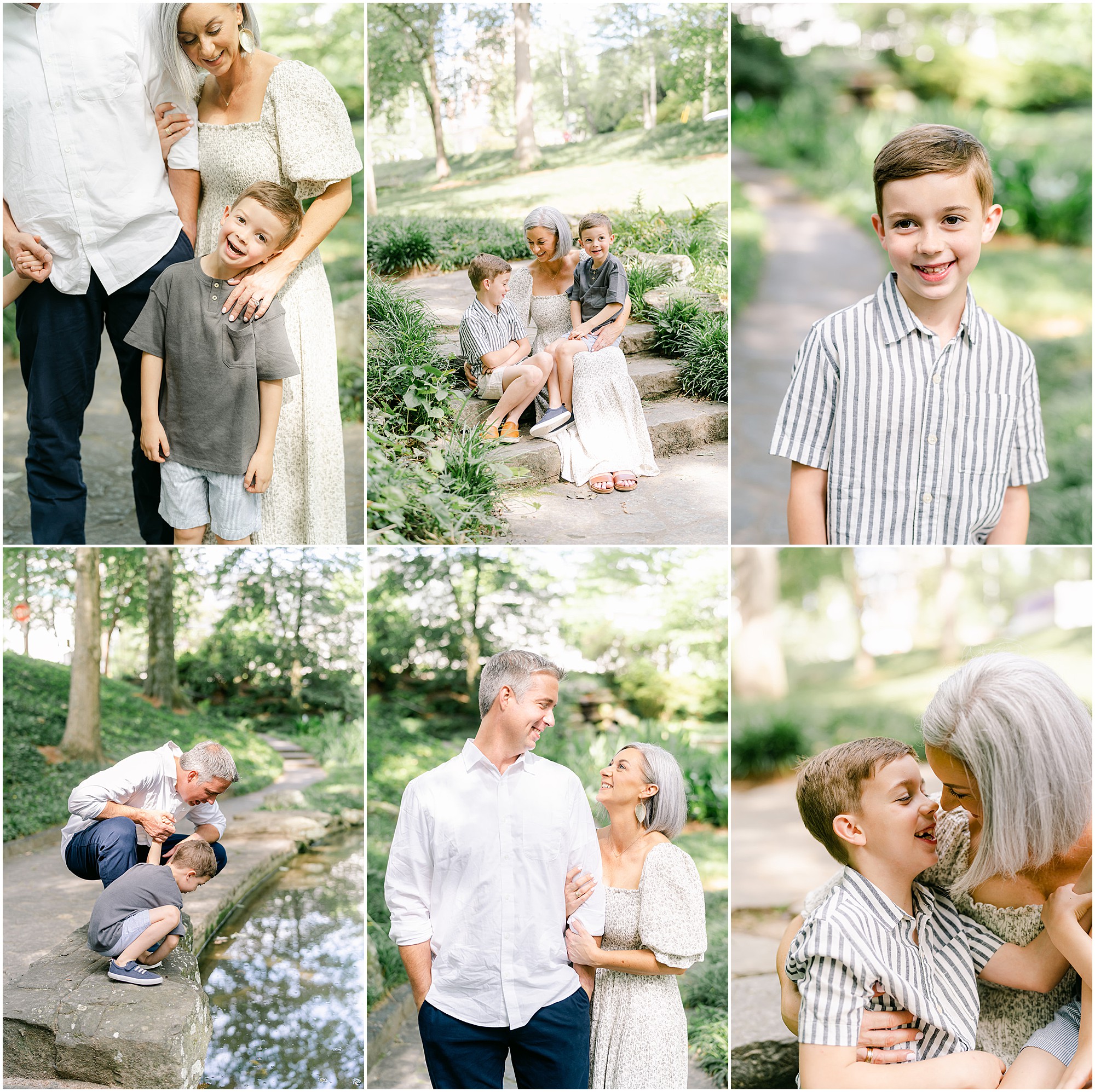 Touching family portraits showcasing the love of a young family.